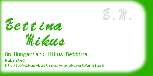 bettina mikus business card